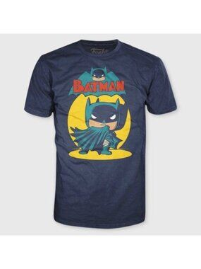 Boys' DC Comics Batman T-Shirt with Mini Funko POP Small